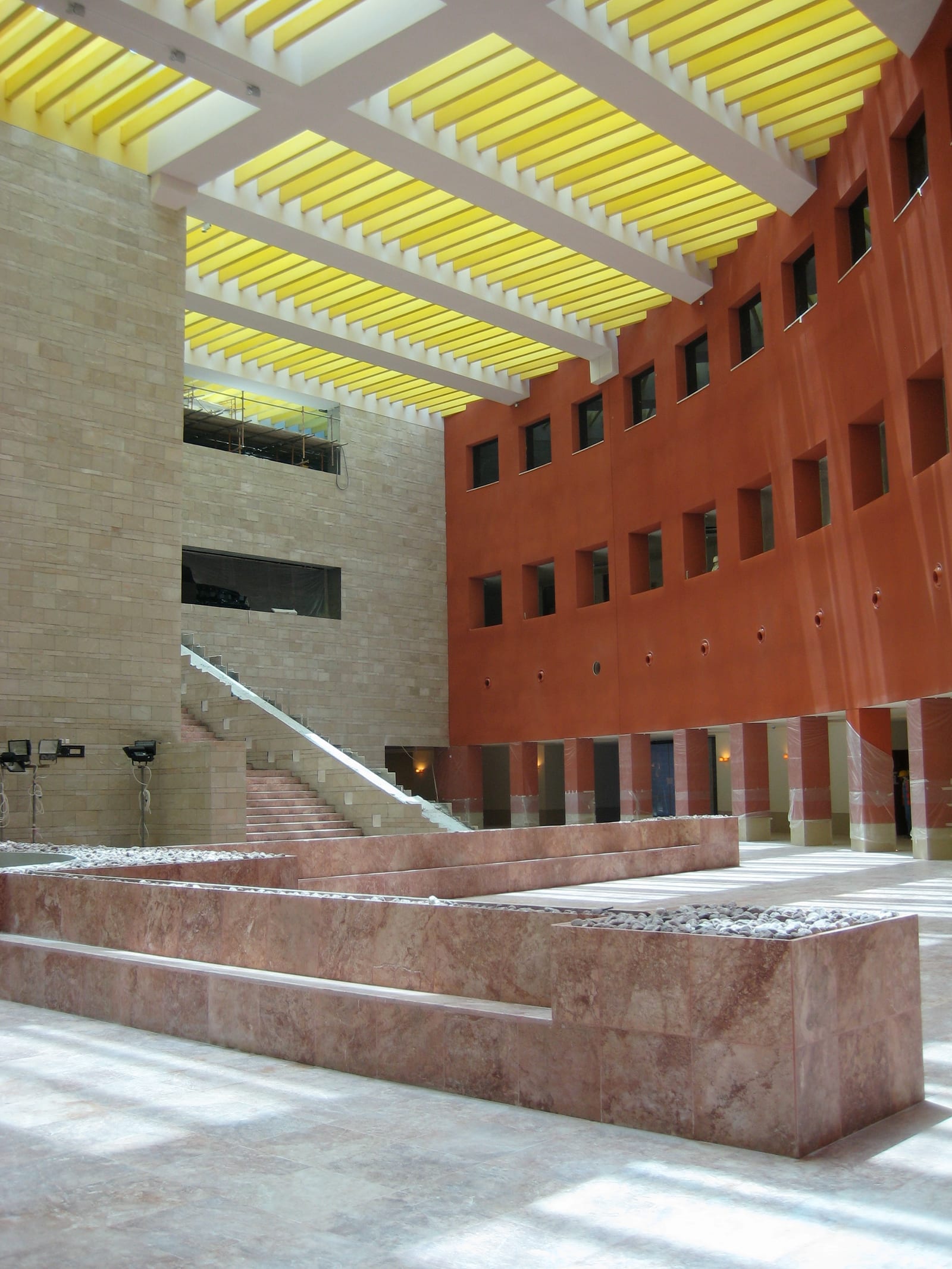 The atrium of Carnegie Mellon University in Qatar's new building, Education City, Doha