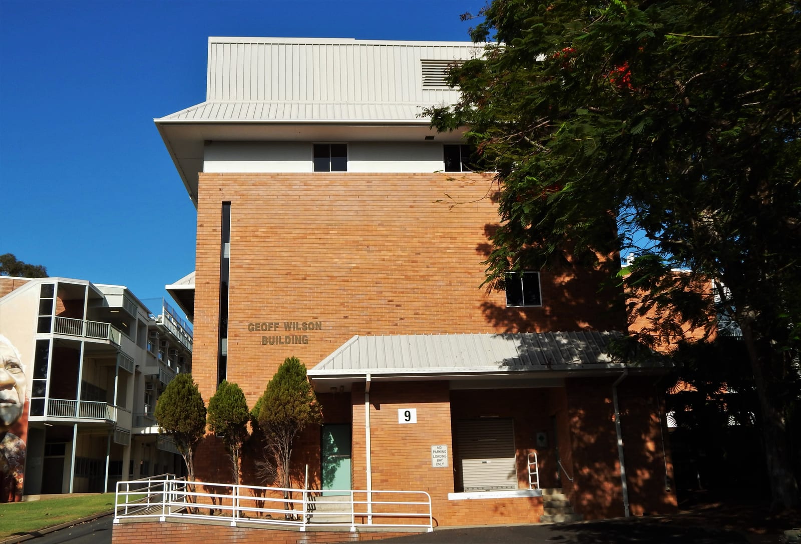 The Geoff Wilson Building at CQUniversity's North Rockhampton campus, a research building named in honour of former Vice-Chancellor Geoff Wilson who served at the university from 1991 until 1996