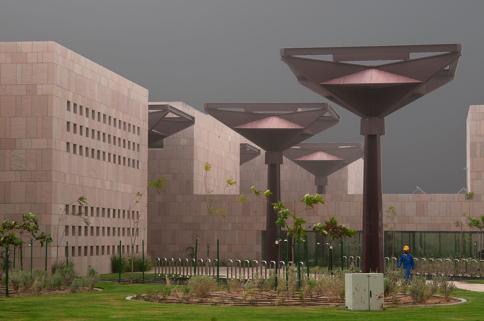 View of the Student Center in Education City, Al Rayyan, Qatar.