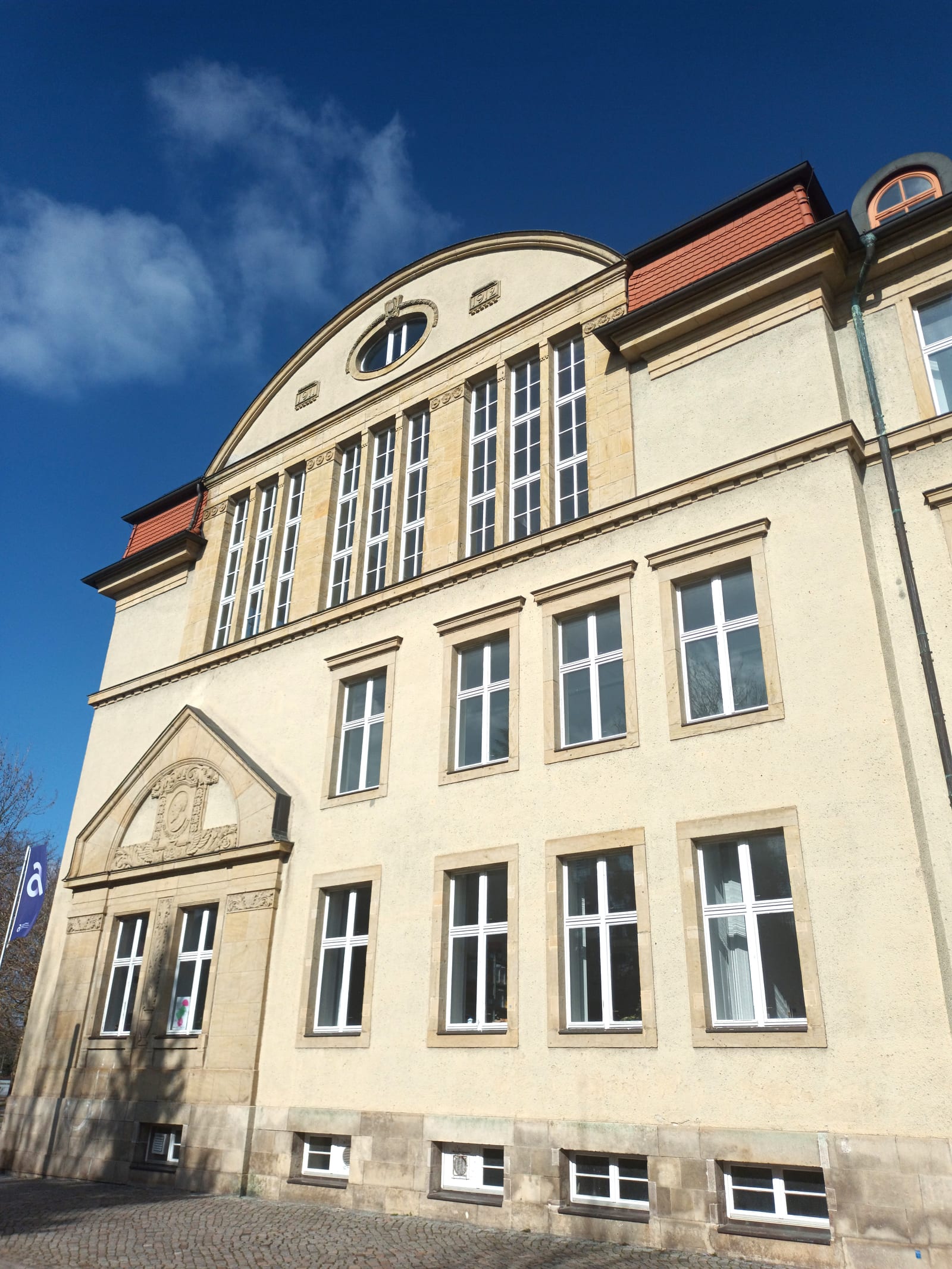 Building for the Department of Design for Anhalt University in Dessau, Germany, photographed in March 2025