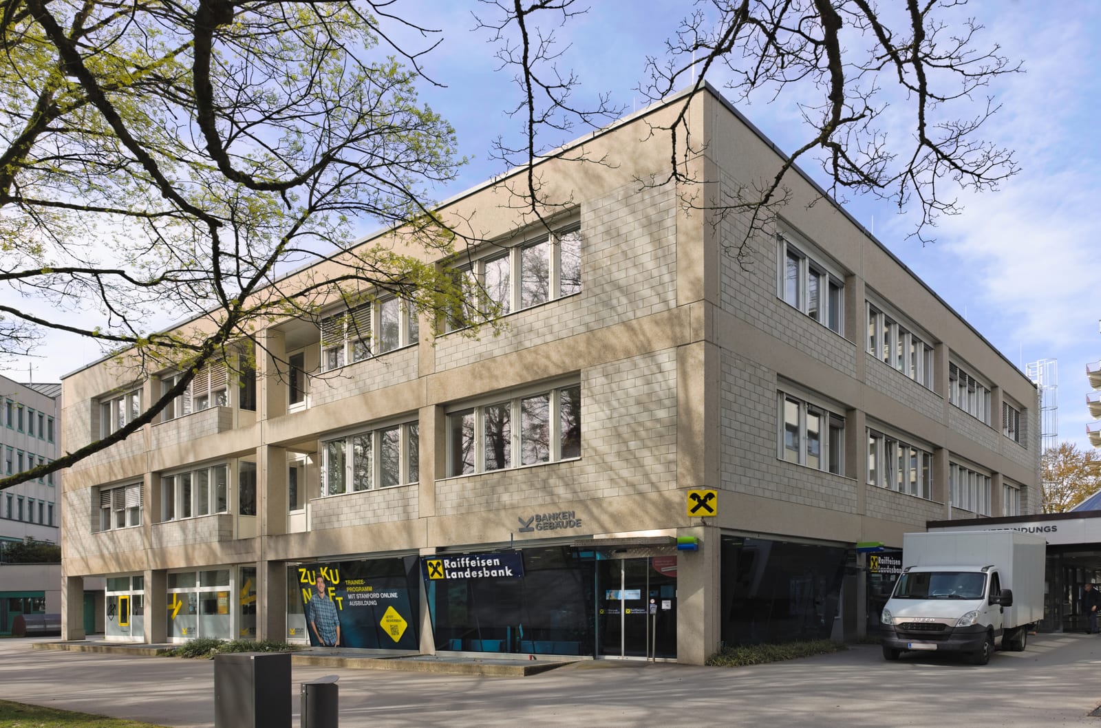 The Bank Building on the Campus of the Johannes Kepler University in Linz, Upper Austria, Austria