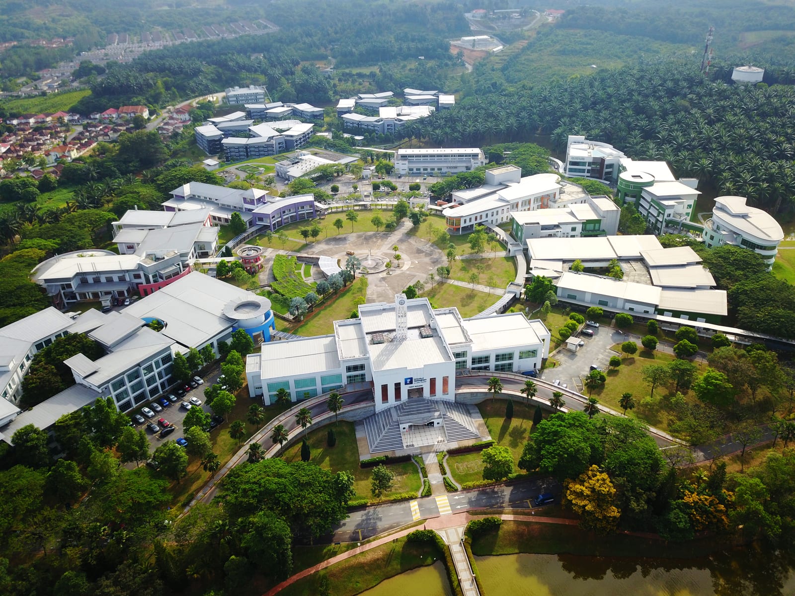 Aerial photo of campus