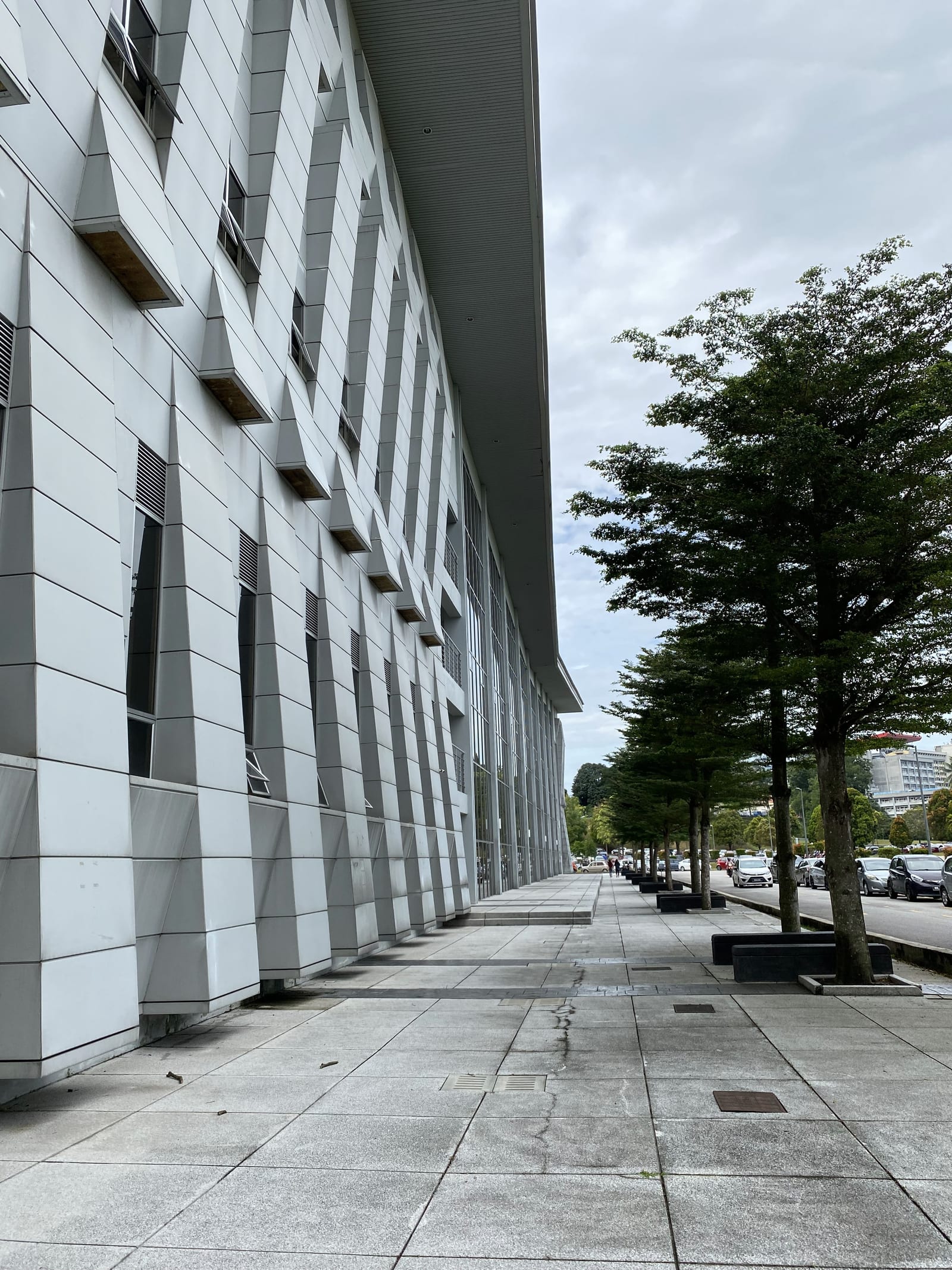 Side area of the exam building