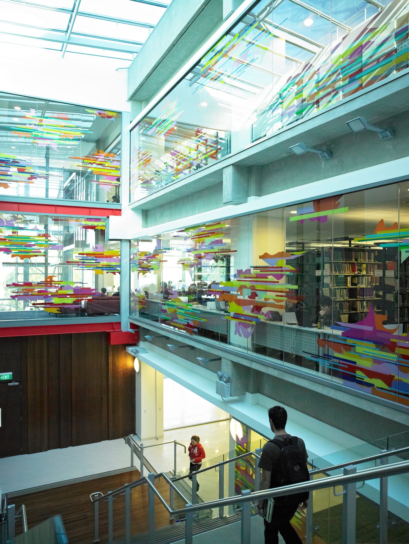 The University of Waikato Student Centre houses the university's central library, law library and New Zealand collection, study spaces, computer labs, student services and more.
